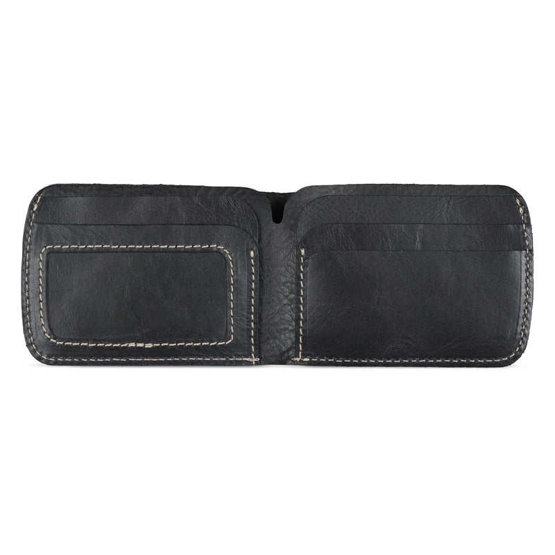 Otto Angelino Genuine Leather Slim Bifold Wallet with ID Slot - Unisex