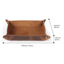 Londo Top Grain Leather Tray Organizer, Practical Storage Box for Wallets, Watches, Keys, Coins, Cell Phones and Office Equipment