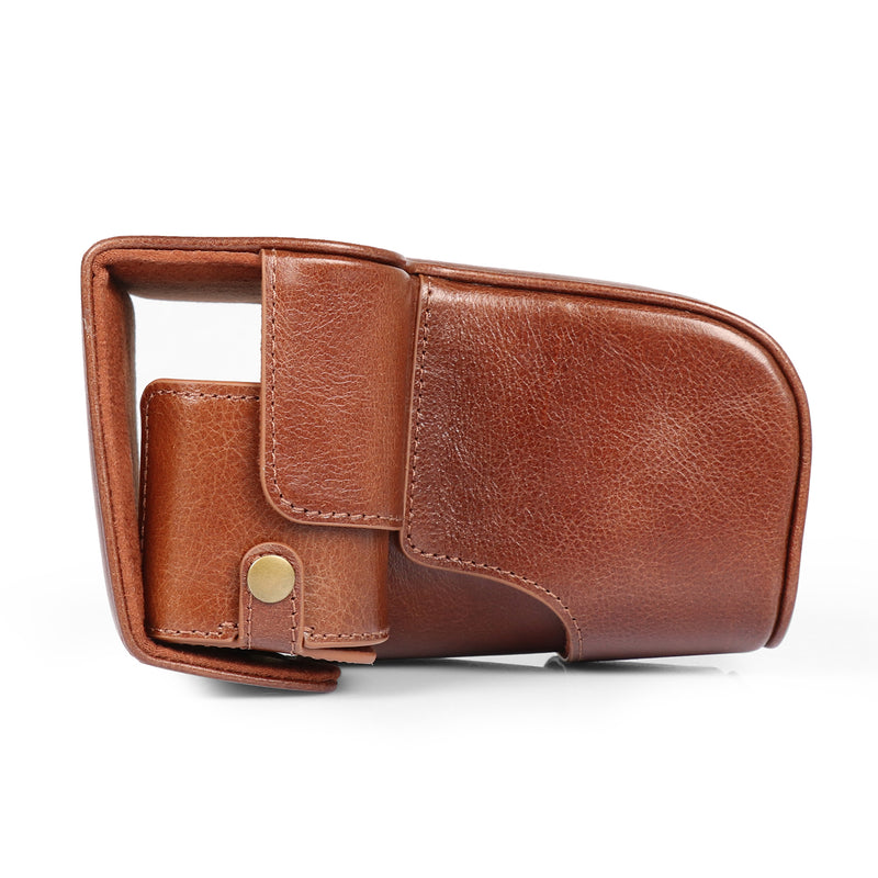 MegaGear Sony Alpha A6400, A6100 (18-135mm) Ever Ready Top Grain Leather Camera Case