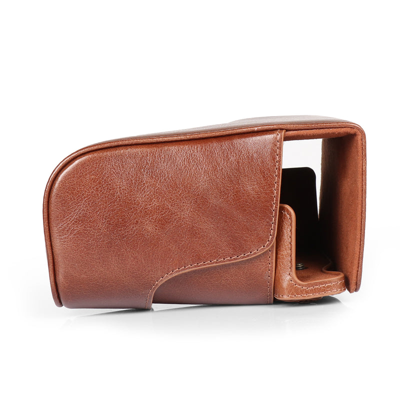 MegaGear Sony Alpha A6400, A6100 (18-135mm) Ever Ready Top Grain Leather Camera Case