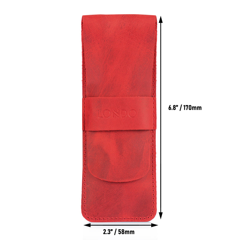 Handmade Leather Pen Roll (Rustic Brown) - Galen Leather