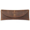 Londo Top Grain Leather Pen Case with Metal Snap Fastener, Pencil Pouch Stationery Bag