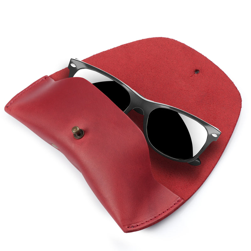 Londo Top Grain Leather Case for Eyeglass, Sunglasses, Goggles and Spectacles