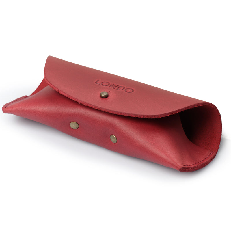 Londo Top Grain Leather Case for Eyeglass, Sunglasses, Goggles and Spectacles