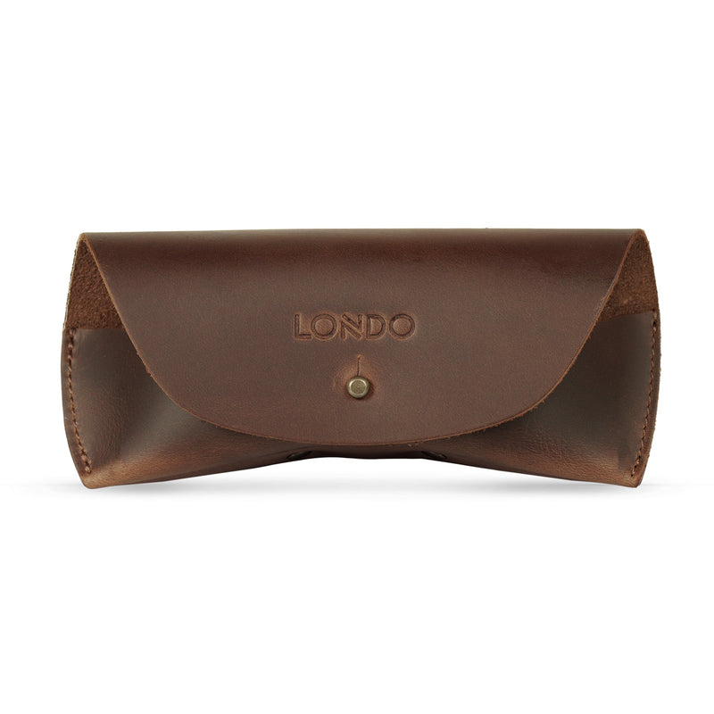 Londo Top Grain Leather Case for Eyeglass, Sunglasses, Goggles and Spectacles