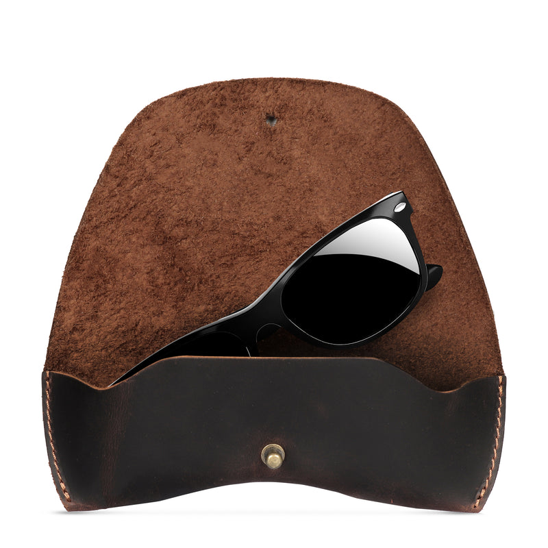 Londo Top Grain Leather Case for Eyeglass, Sunglasses, Goggles and Spectacles
