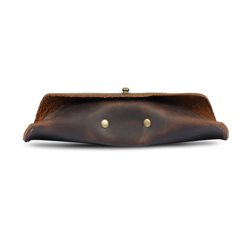 Londo Top Grain Leather Case for Eyeglass, Sunglasses, Goggles and Spectacles