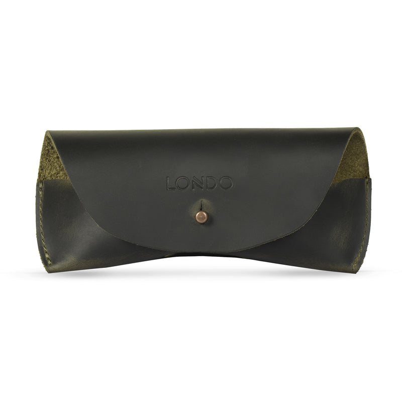 Londo Top Grain Leather Case for Eyeglass, Sunglasses, Goggles and Spectacles