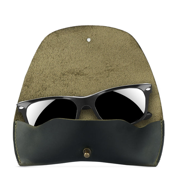 Londo Top Grain Leather Case for Eyeglass, Sunglasses, Goggles and Spectacles