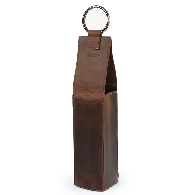 Londo Top Grain Leather Wine Bottle Holder and Carrier – MegaGear Store