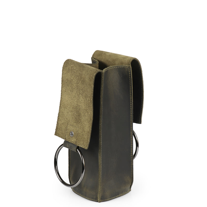 Londo Top Grain Leather Wine Bottle Holder and Carrier