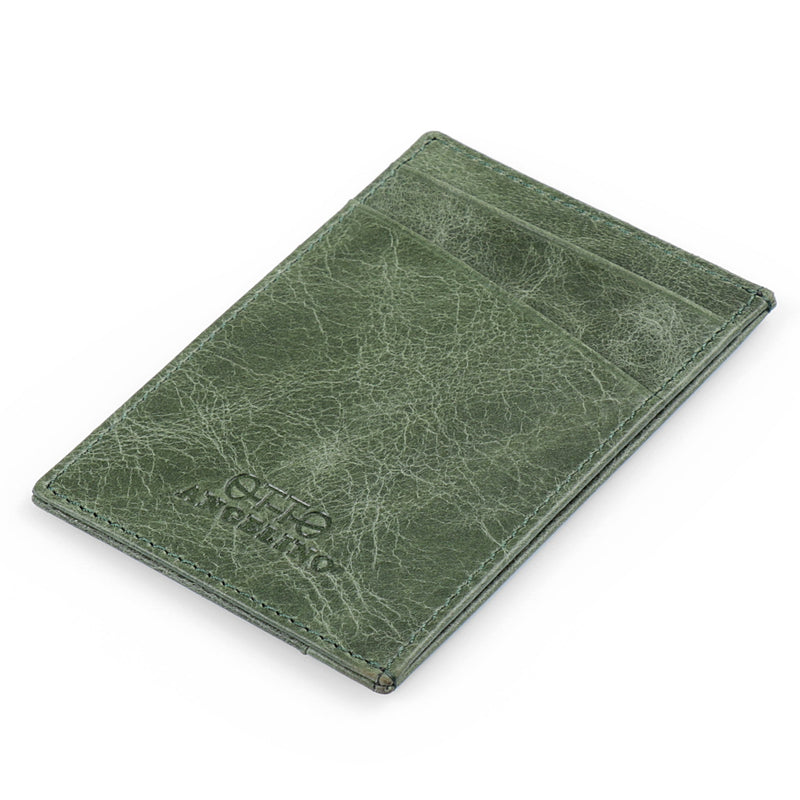 Otto Angelino Top Grain Leather Minimalist Wallet Bank Cards, Money, Driver's License, Unisex