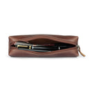 Londo Top Grain Leather Zipper Pen, Pencil and Cosmetic Case