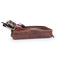 Londo Top Grain Leather Zipper Pen, Pencil and Cosmetic Case