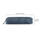 Londo Top Grain Leather Zipper Pen, Pencil and Cosmetic Case