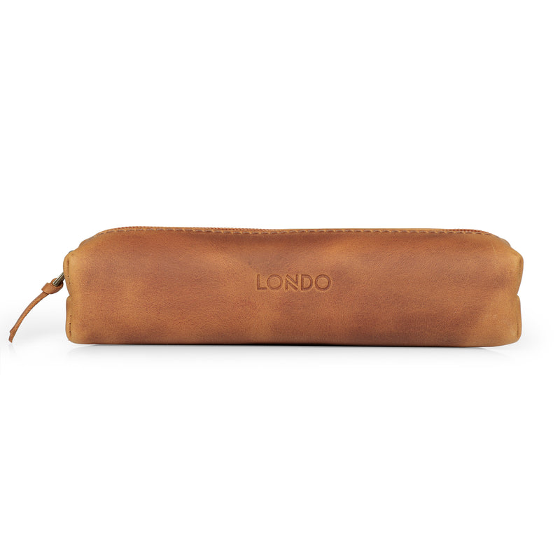 Tan Small Leather Pencil Case – Choosing Keeping