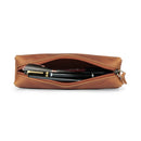 Londo Top Grain Leather Zipper Pen, Pencil and Cosmetic Case