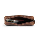 Londo Top Grain Leather Zipper Pen, Pencil and Cosmetic Case