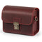 MegaGear Pebble Top Grain Leather Camera Messenger Bag for Mirrorless, Instant and DSLR Cameras