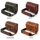 MegaGear Pebble Top Grain Leather Camera Messenger Bag for Mirrorless, Instant and DSLR Cameras