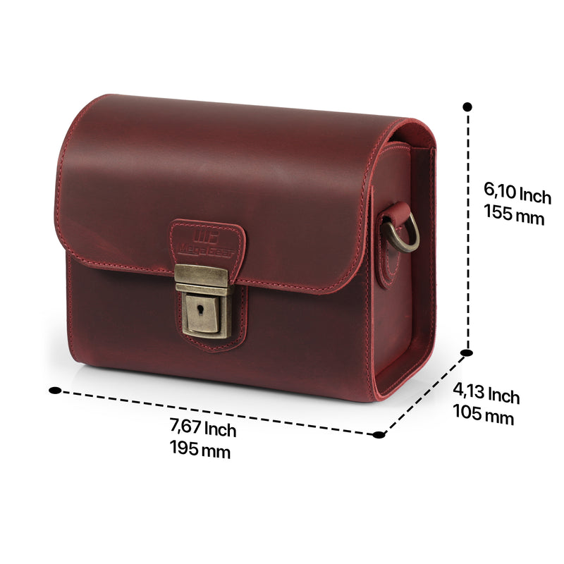  MegaGear Genuine Leather Camera Messenger Bag for