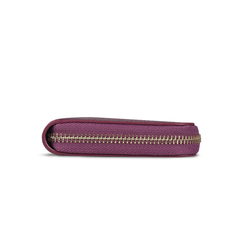 Otto Angelino Leather Zippered Clutch with Phone Compatible Slots