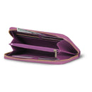 Otto Angelino Leather Zippered Clutch with Phone Compatible Slots