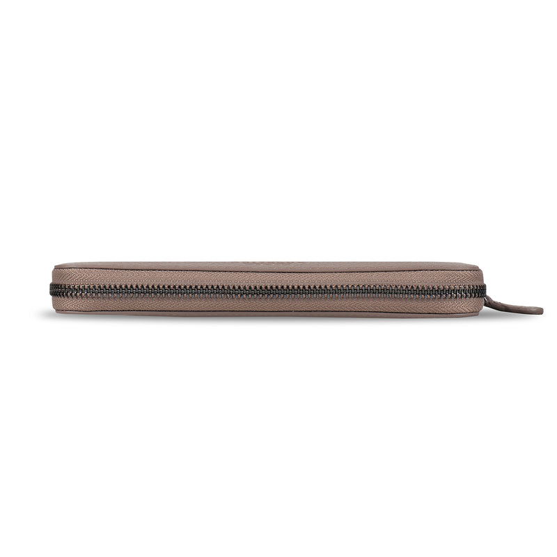 Otto Angelino Leather Zippered Clutch with Phone Compatible Slots