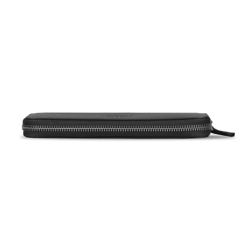 Otto Angelino Leather Zippered Clutch with Phone Compatible Slots