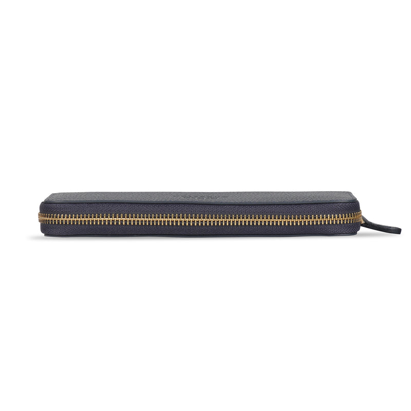 Otto Angelino Leather Zippered Clutch with Phone Compatible Slots