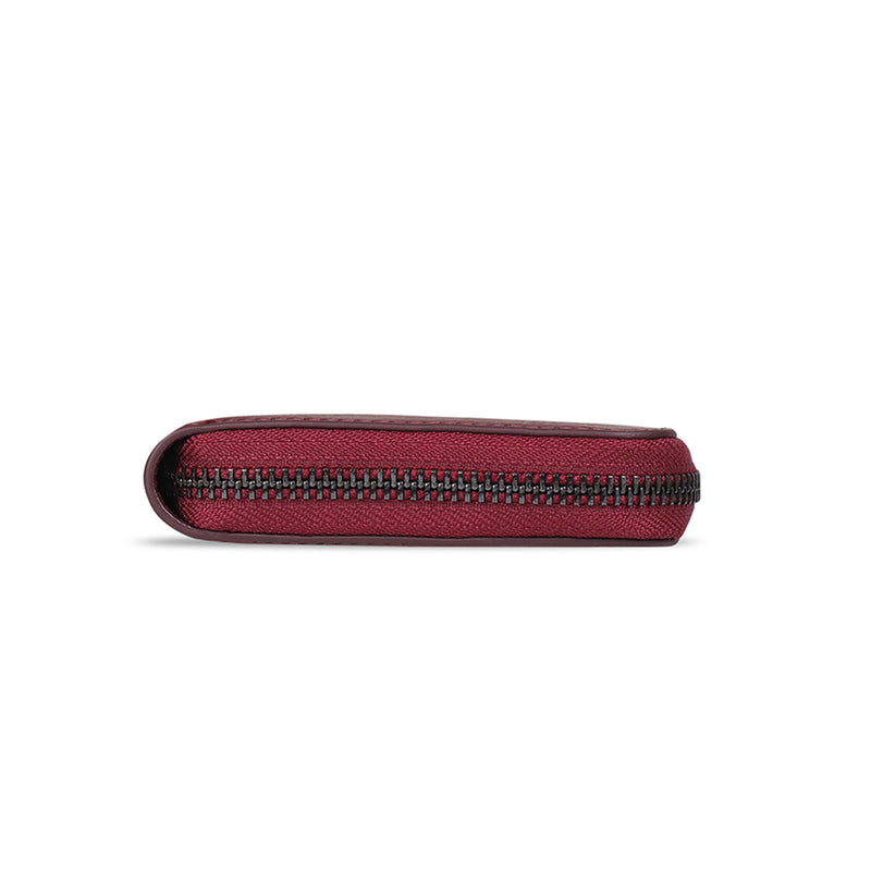 Otto Angelino Leather Zippered Clutch with Phone Compatible Slots