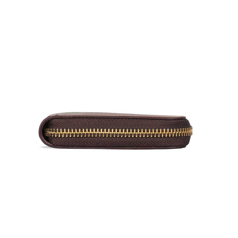 Otto Angelino Leather Zippered Clutch with Phone Compatible Slots