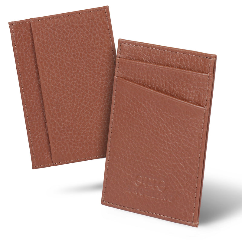 Otto Angelino Top Grain Leather Minimalist Wallet Bank Cards, Money, Driver's License, Unisex