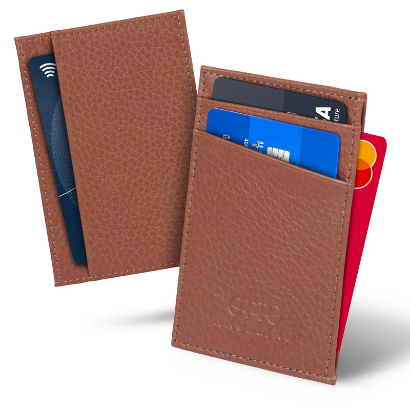 Otto Angelino Top Grain Leather Minimalist Wallet Bank Cards, Money, Driver's License, Unisex