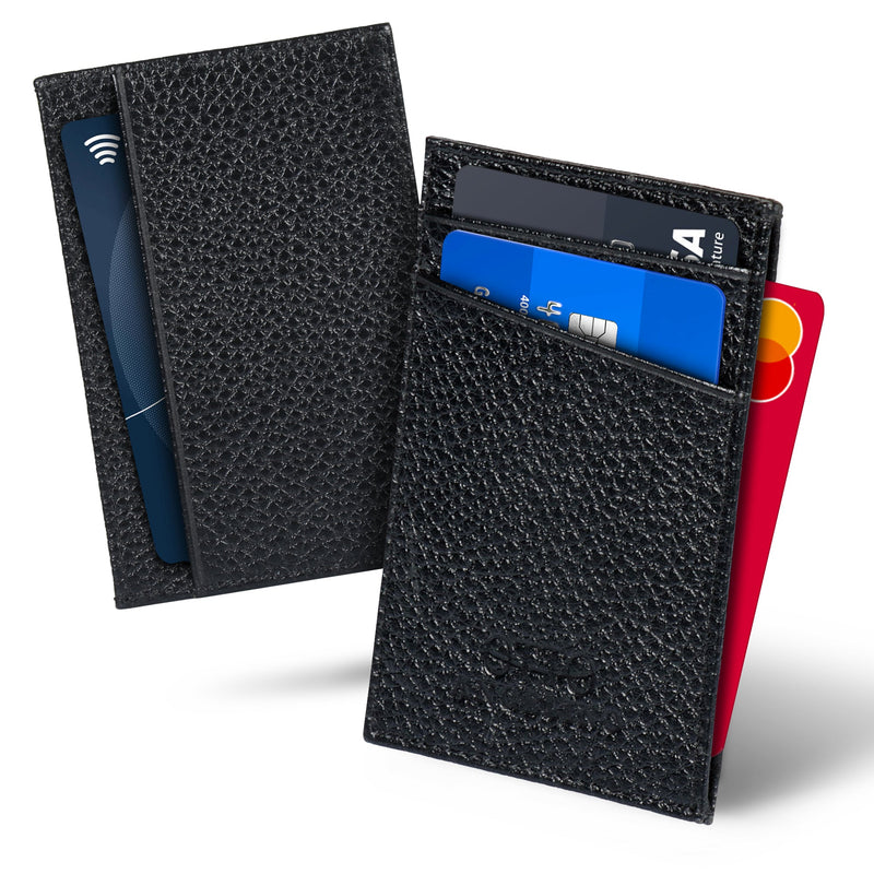 Otto Angelino Top Grain Leather Minimalist Wallet Bank Cards, Money, Driver's License, Unisex