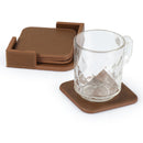Londo Leather Coasters (Set of 4), Non-Slip Surface