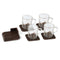 Londo Leather Coasters (Set of 4), Non-Slip Surface