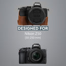 MegaGear Nikon Z50 (50-250mm) Ever Ready Top Grain Leather Camera Case