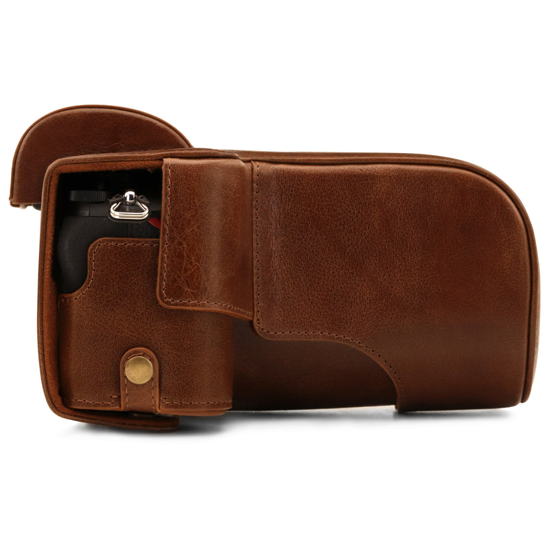 MegaGear Nikon Z50 (50-250mm) Ever Ready Top Grain Leather Camera Case
