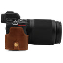 MegaGear Nikon Z50 (50-250mm) Ever Ready Top Grain Leather Camera Case