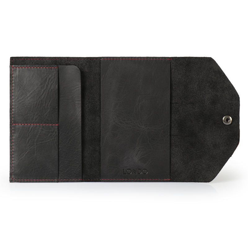 Londo Personalized Top Grain Leather Portfolio with Notepad (Snap Closure & Lock)