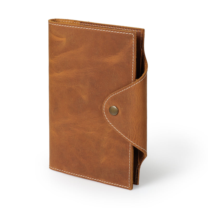 Londo Personalized Top Grain Leather Portfolio with Notepad (Snap Closure & Lock)