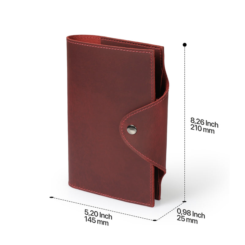 Londo Personalized Top Grain Leather Portfolio with Notepad (Snap Closure & Lock)