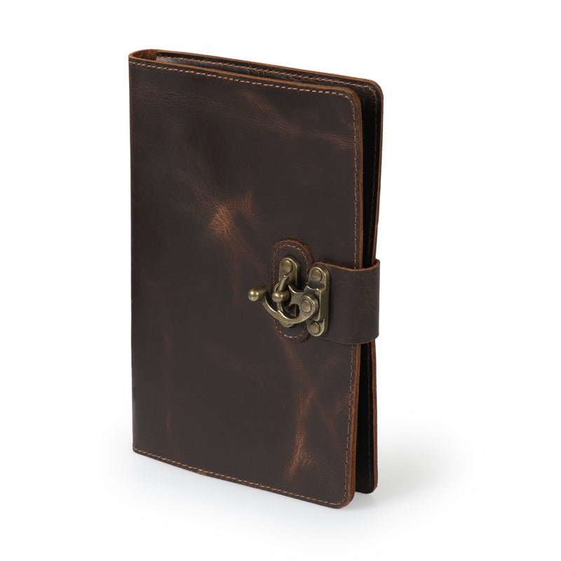 Londo Personalized Top Grain Leather Portfolio with Notepad (Snap Closure & Lock)