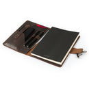 Londo Personalized Top Grain Leather Portfolio with Notepad (Snap Closure & Lock)