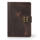 Londo Personalized Top Grain Leather Portfolio with Notepad (Snap Closure & Lock)