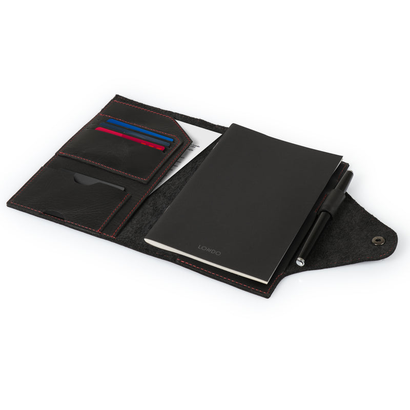 Londo Personalized Top Grain Leather Portfolio with Notepad (Snap Closure & Lock)