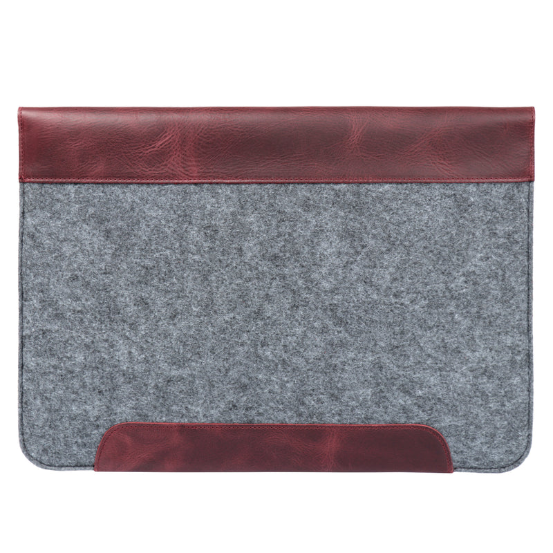 MegaGear Fine Leather and Fleece Sleeve Bag for MacBook Pro, MacBook Air and iPad Case