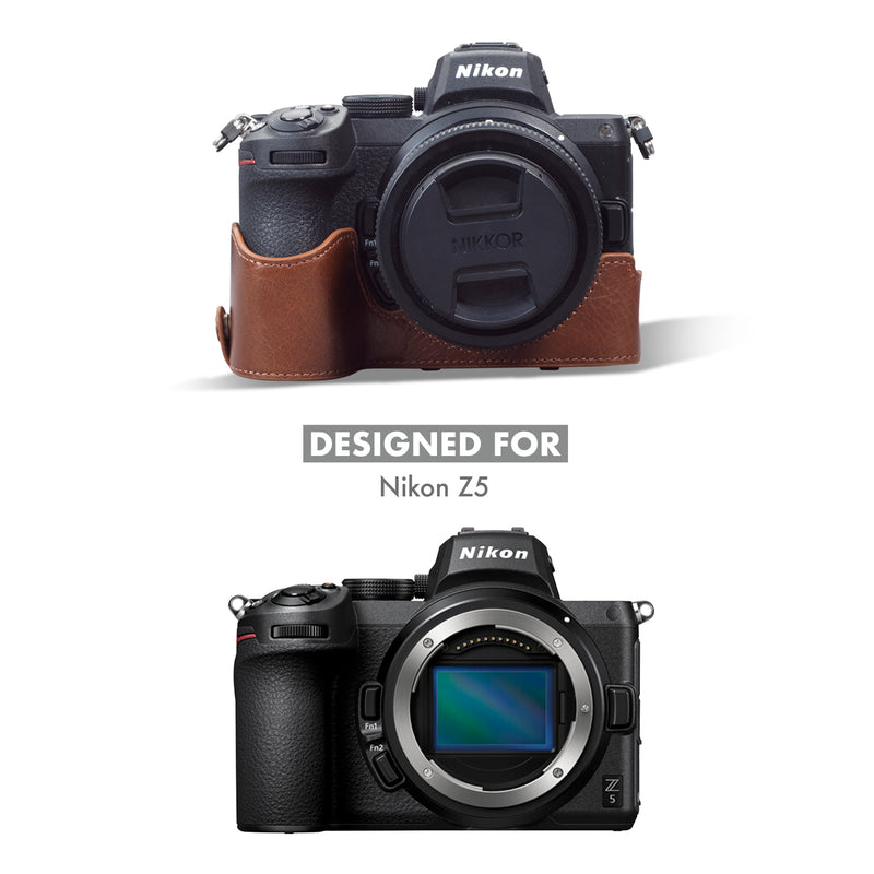 MegaGear Nikon Z5 (24-50mm Lens) Ever Ready Genuine Leather