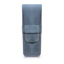 Londo Top Grain Leather Pen and Pencil Case with Tuck in Flap - Two Compartment